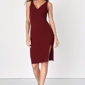 Lulus Iconic Moment Plum Purple Bodycon Midi Dress - Size S